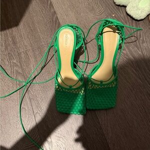 Bottega Veneta Vibrant Green Heels